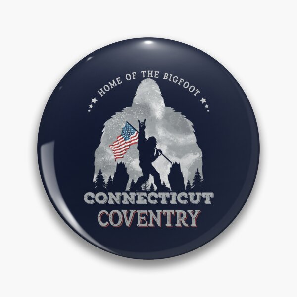 Item preview, Connecticut Coventry funny bigfoot American flag in the forest sasquatch designed and sold by ciartwork.