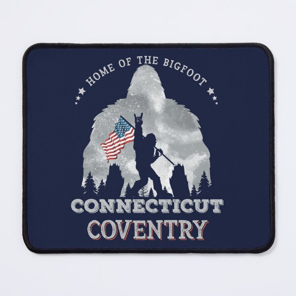 Item preview, Connecticut Coventry funny bigfoot American flag in the forest sasquatch designed and sold by ciartwork.