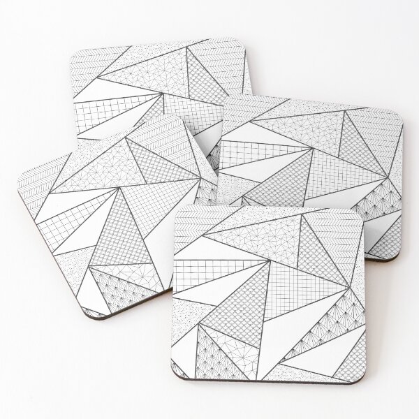 Item preview, Modern Black White Triangles Geometric Pattern designed and sold by InovArtS.