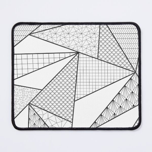 Item preview, Modern Black White Triangles Geometric Pattern designed and sold by InovArtS.