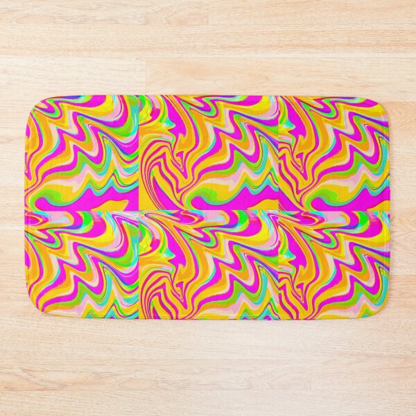 Item preview,  Mosaic Hot Pink, Neon Green, Yellow, Neon Blue and Orange Marble Pattern Design designed and sold by theprintedclub.