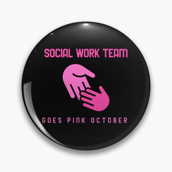 Aperçu de l'œuvre L'équipe de travail social passe au rose Octobre créée et vendue par SocialWorkGift.