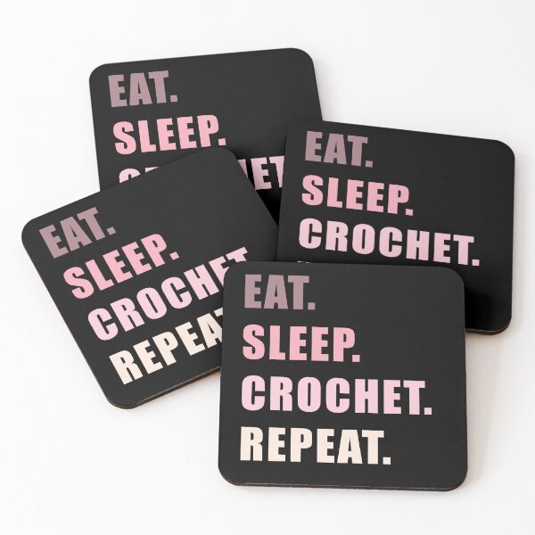 Item preview, Eat Sleep Crochet Repeat designed and sold by PRINYOS.