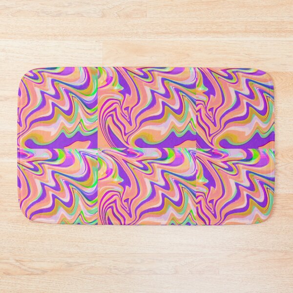 Item preview, Mosaic Salmon Pink, Purple, Orange, Neon Green, and Lilac Marble Pattern Design designed and sold by theprintedclub.