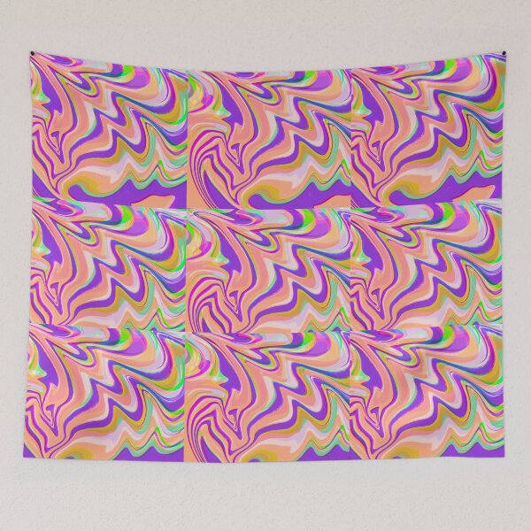 Item preview, Mosaic Salmon Pink, Purple, Orange, Neon Green, and Lilac Marble Pattern Design designed and sold by theprintedclub.