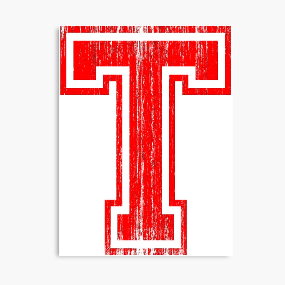 big red letter t photographic print by adamcampen redbubble