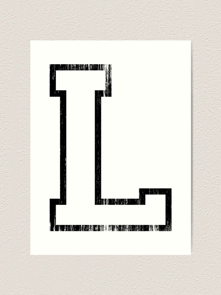 "Big Sports Letter L" Art Print for Sale by adamcampen Redbubble
