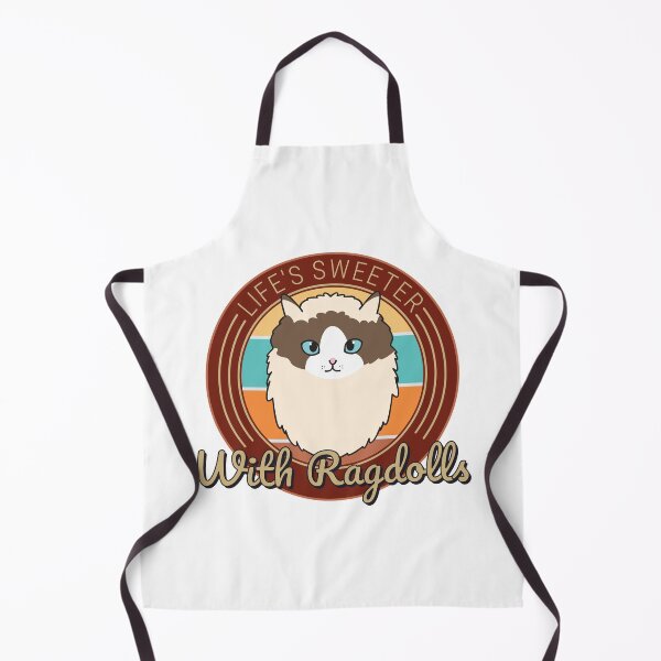 Item preview, Life's Sweeter With Ragdolls Cute and Funny Ragdoll Cat Quote Circular Retro Design designed and sold by thecatcouch.