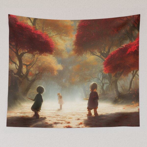 Item preview, Kids playing in the woods designed and sold by chatzous.