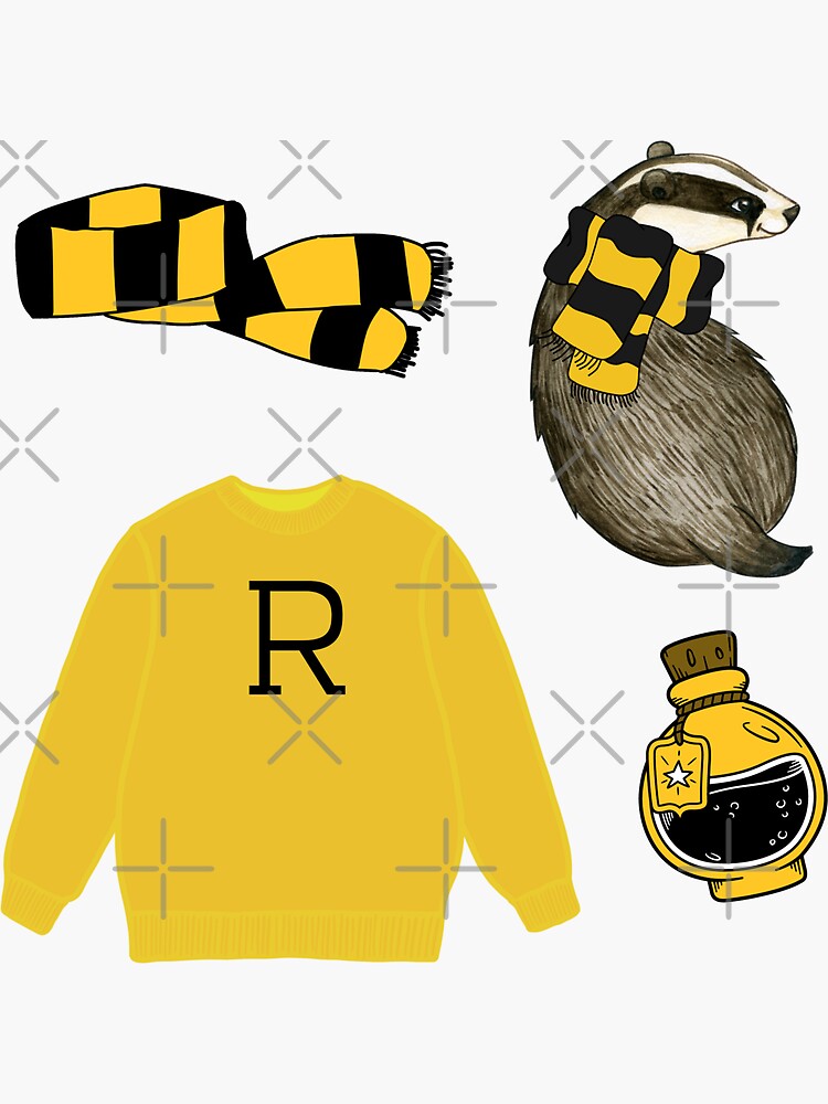 Harry Potter - Hufflepuff Broomstick Badger Logo Digital Art by Brand A -  Pixels Merch