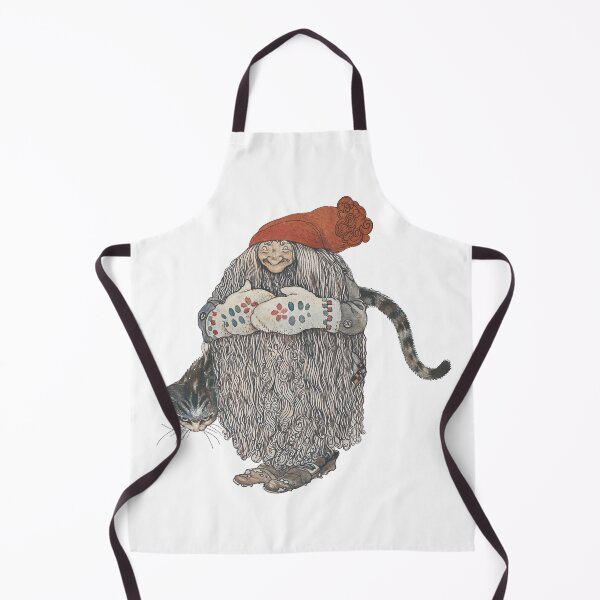 Item preview, Mother gnome with a yule hat and cat by John Bauer designed and sold by artofthenorth.