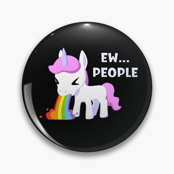 Item preview, Ew... People - Rainbow Puking Unicorn designed and sold by GWTF-Designs.