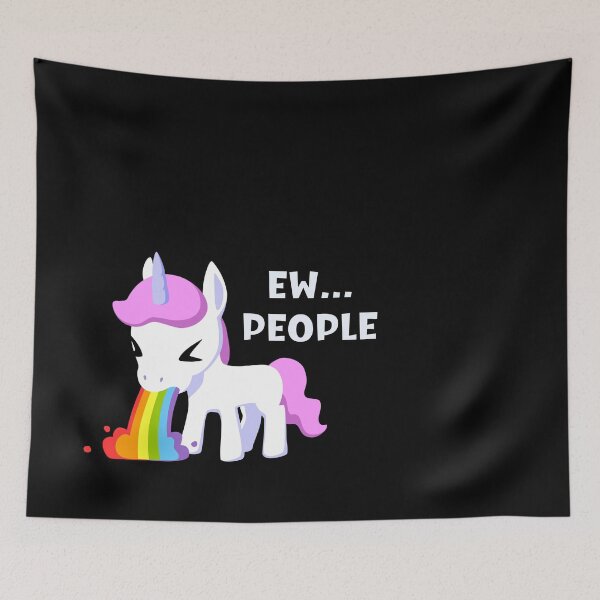 Item preview, Ew... People - Rainbow Puking Unicorn designed and sold by GWTF-Designs.