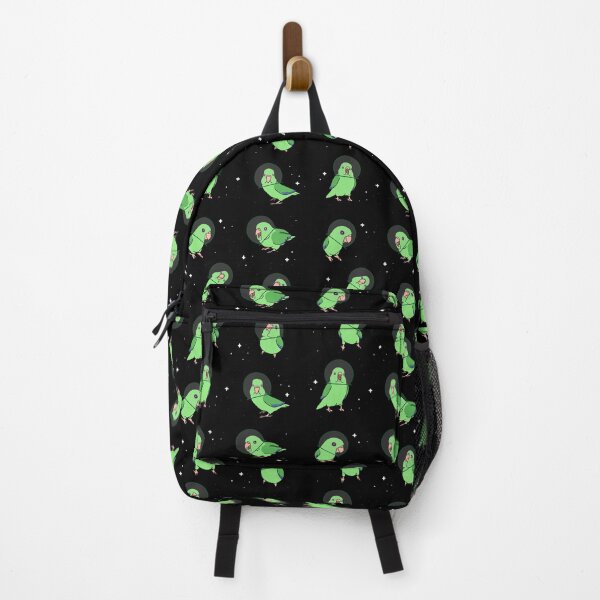 Item preview, space birbs green parrotlet doodle pattern designed and sold by FandomizedRose.