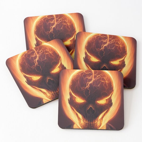 Item preview, Flaming skull designed and sold by chatzous.