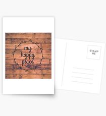 Mein glücklicher Platz // glückliches inspirierend Zitat Postkarten
