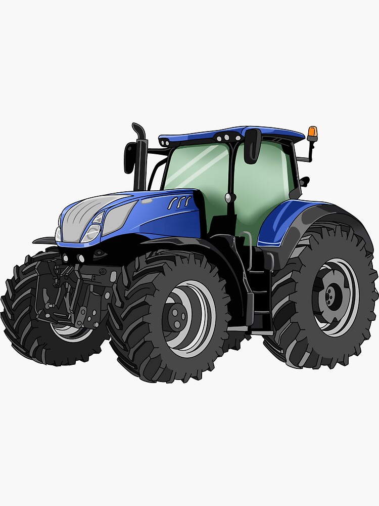 "Tractor Blue Tractor Drawing" Sticker for Sale by Neebotha Redbubble