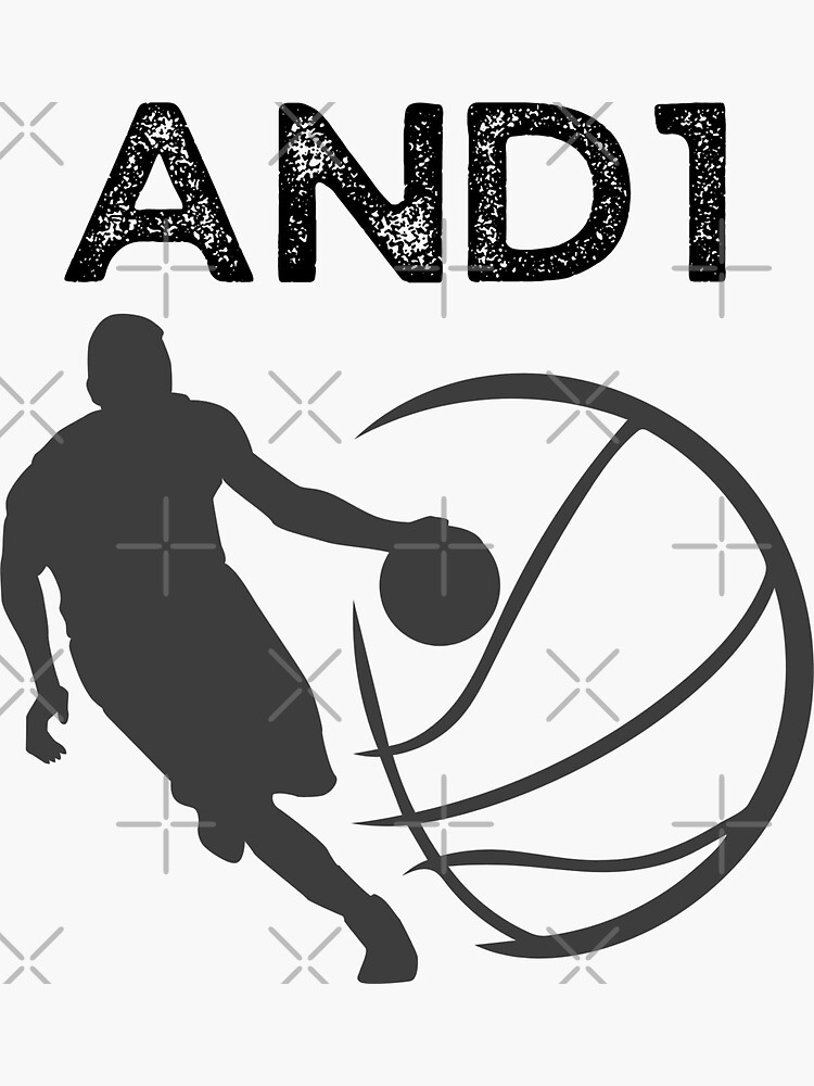 "AND1 Basketball Player Logo Classic Tshirt Tank Top for White and