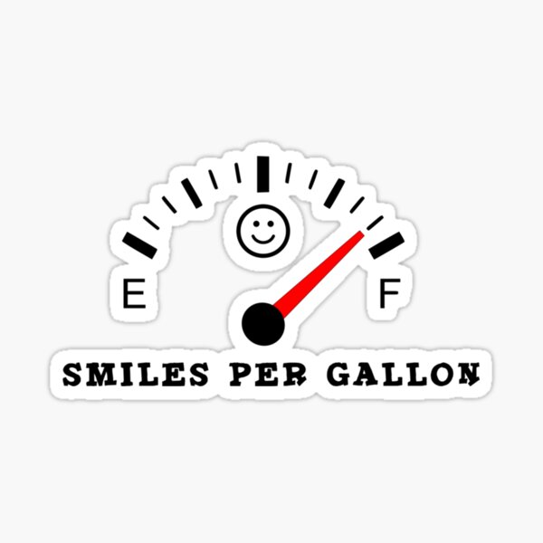 Smiles Per Gallon Essential T Shirt Sticker For Sale By Gekbnlillie Redbubble