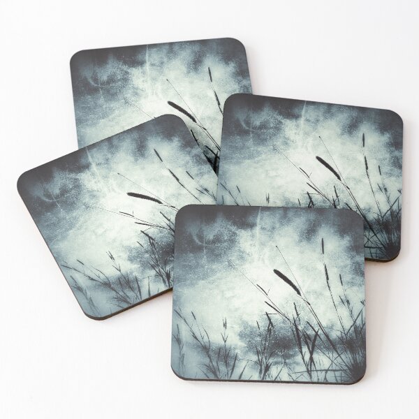 Item preview, Dramatic Dark Mysterious Grungy Moody Sky and Countryside Aesthetic Wild Grasses designed and sold by Beachy.