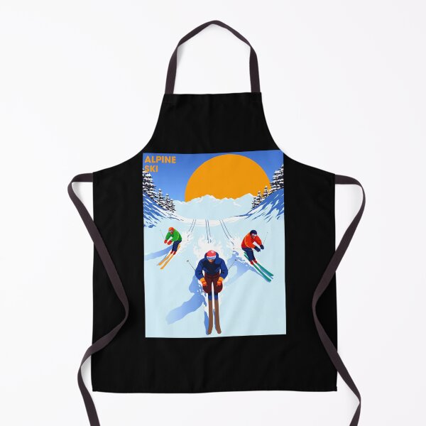 Item preview, Alpine Ski Art Print With Sun designed and sold by plyslimmeri.