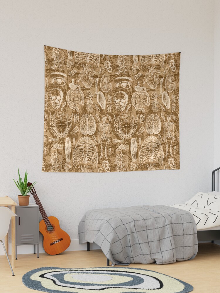 Human Anatomy Texture Tan Print Tapestry for Sale by adamcampen Redbubble