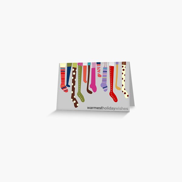 Warm Wishes Stockings Greeting Card