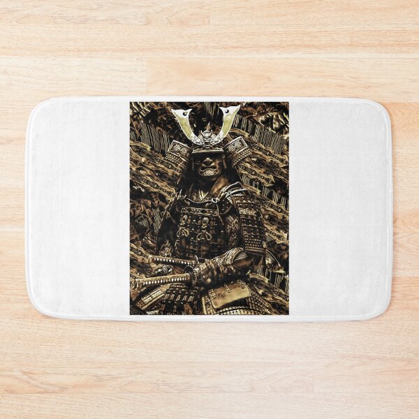 Item preview, Proud Anime Samurai armor abstract mosaic gold designed and sold by Derosajoehalpin.