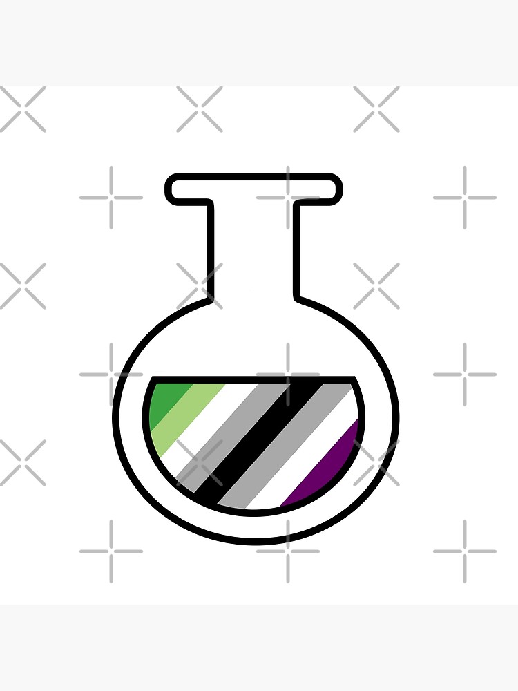 Aromantic Asexual Pride Potion Green And Purple Flag Poster For