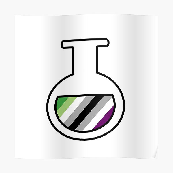 Aromantic Asexual Pride Potion Green And Purple Flag Poster For