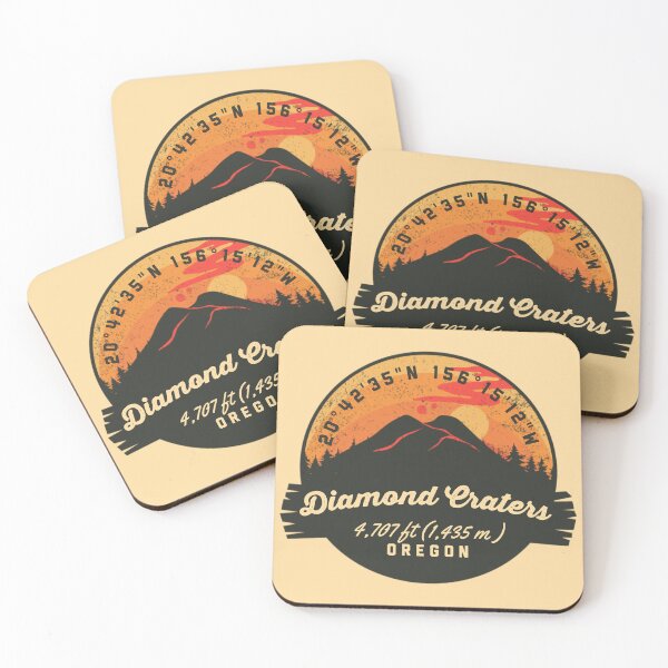 Item preview, Diamond Craters Volcano Souvenir Badge Oregon designed and sold by mountainfad.