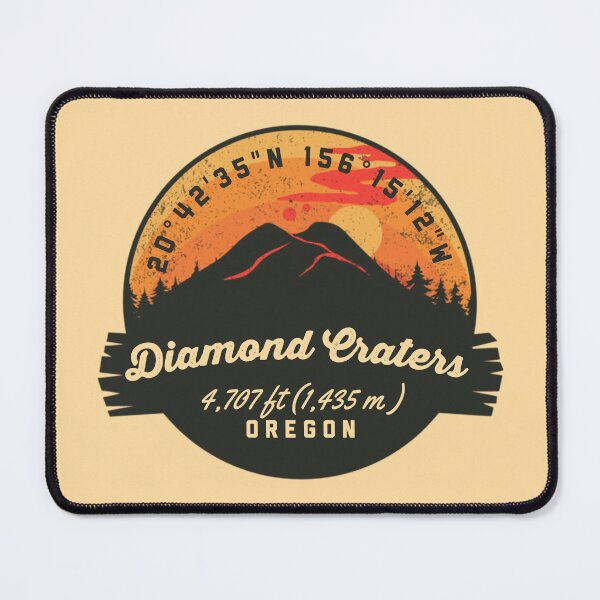 Item preview, Diamond Craters Volcano Souvenir Badge Oregon designed and sold by mountainfad.
