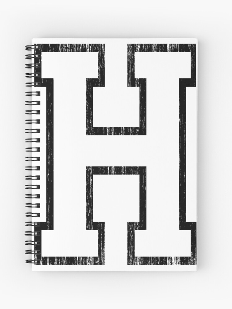 big Varsity Letter H Spiral Notebook for Sale by adamcampen