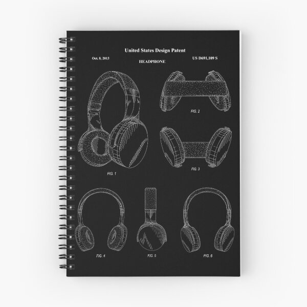 Item preview, Headphone Patent - October 8, 2013 - White Version designed and sold by Aliasandco.