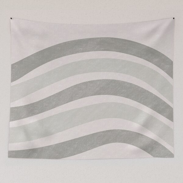 Item preview, Textured Wavy Lines Curvy Stripes Pattern Boho Style Cute Aesthetic Gray Teal designed and sold by scorpiolane.