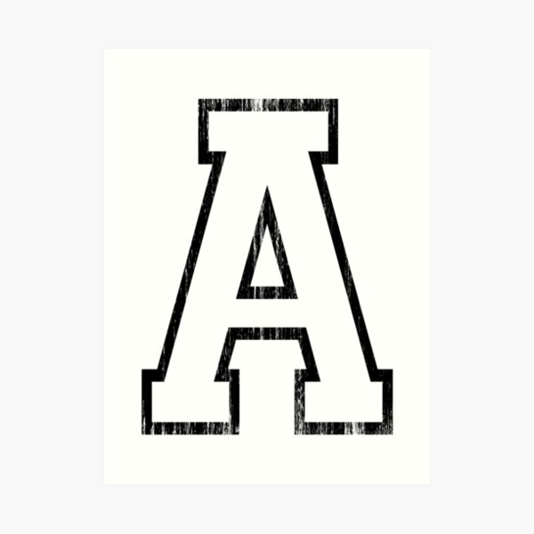 varsity-letter-a-art-print-for-sale-by-adamcampen-redbubble