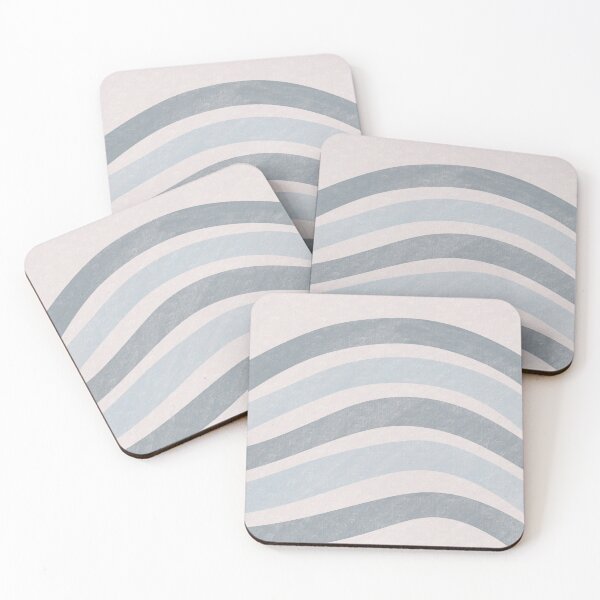 Item preview, Textured Wavy Lines Curvy Stripes Pattern Boho Style Cute Aesthetic Sky Blue designed and sold by scorpiolane.