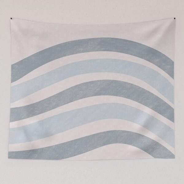 Item preview, Textured Wavy Lines Curvy Stripes Pattern Boho Style Cute Aesthetic Sky Blue designed and sold by scorpiolane.