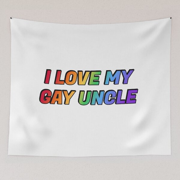 Item preview,  I love my gay uncle - Pride rainbow colors designed and sold by Inspirationmotivation.