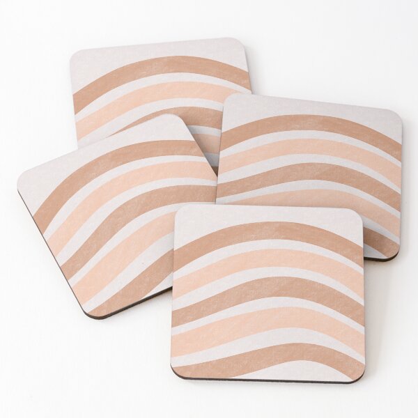 Item preview, Textured Wavy Lines Curvy Stripes Pattern Boho Style Cute Aesthetic Caramel designed and sold by scorpiolane.