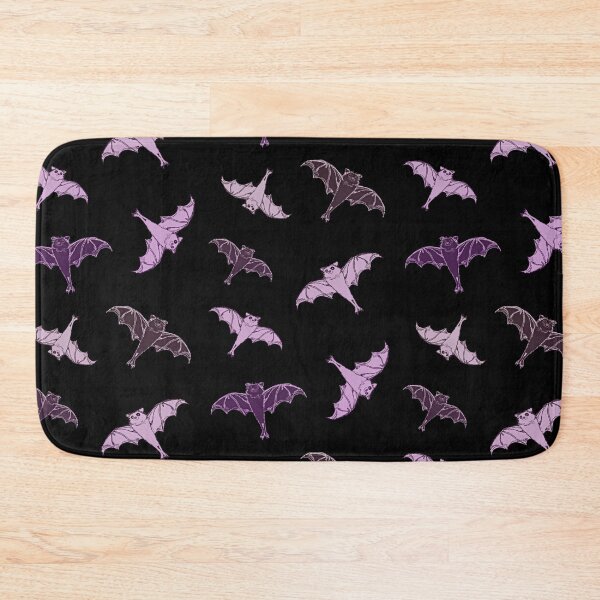 Item preview, sticker set | 7 cute mauve, burgundy, pink flying bats from my drawing | repeating pattern | Halloween designed and sold by DigitalEurydice.