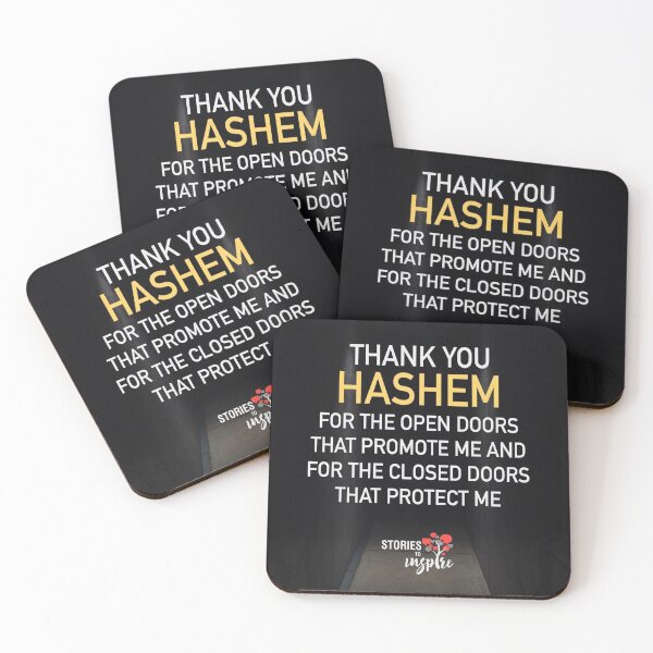 Item preview, Thank you Hashem for the open doors that promote me and for the closed doors that protect me designed and sold by Stories To Inspire - Motivational Jewish Quotes.