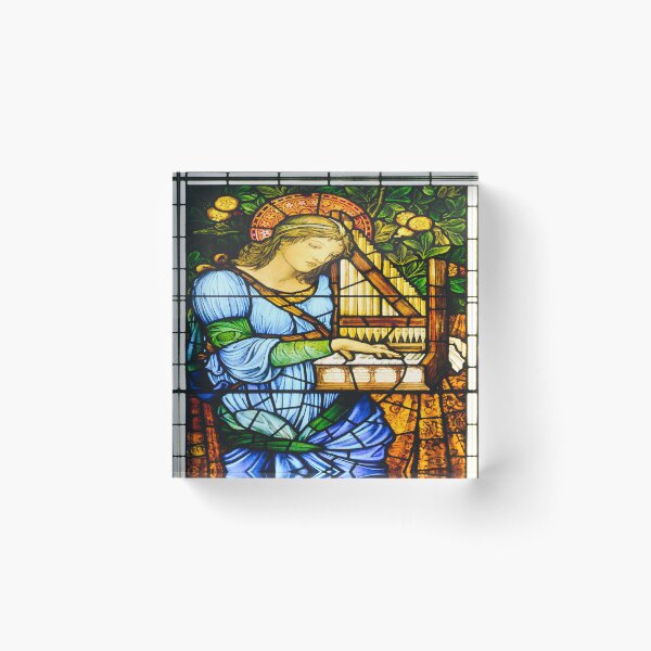 Item preview, Stained Glass Window of Saint Cecilia designed and sold by IlluminatedPage.