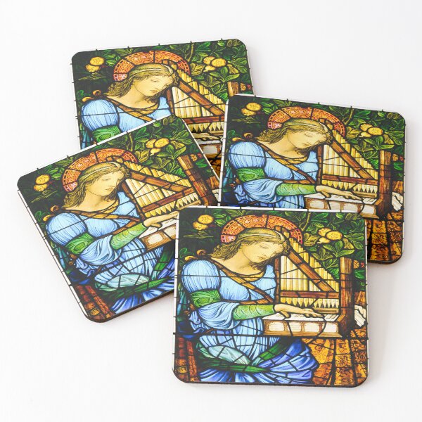 Item preview, Stained Glass Window of Saint Cecilia designed and sold by IlluminatedPage.