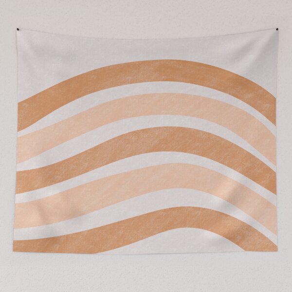 Item preview, Textured Wavy Lines Curvy Stripes Pattern Boho Style Cute Aesthetic Orange designed and sold by scorpiolane.