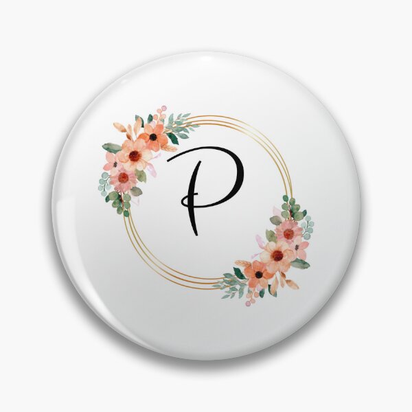 Item preview, Monogram Letter P | Coral Floral Design designed and sold by JustSeasons.