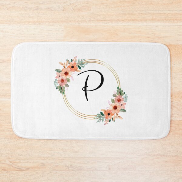 Item preview, Monogram Letter P | Coral Floral Design designed and sold by JustSeasons.