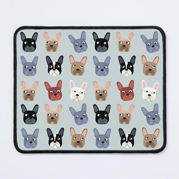 Item preview, French Bulldogs on Duck Egg Blue designed and sold by squirrell.
