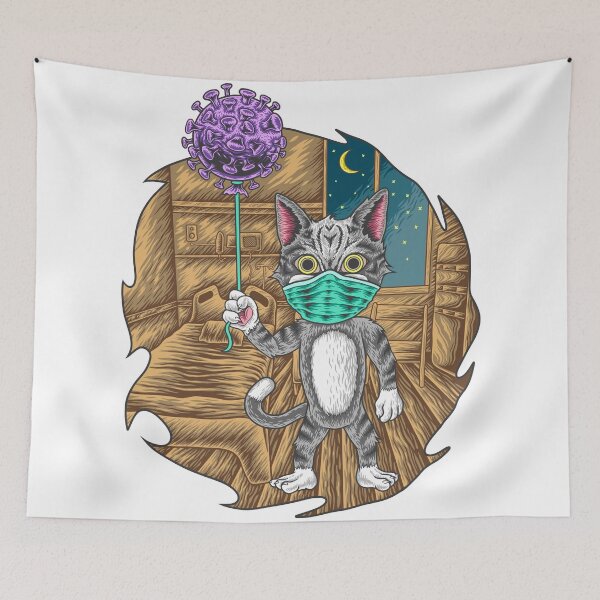 Item preview, A Cat Fights For The Corona Virus designed and sold by Edi-toon.