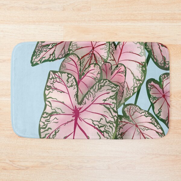 Item preview, Caladium Pink Beauty Illustration On Blue designed and sold by Ana Moguš.